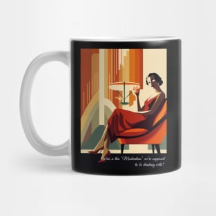 Vintage Art Deco Cocktail Woman Mug